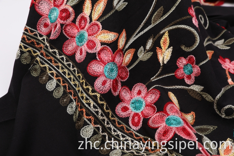 热销售廉价编织的花卉刺绣100％女rain tabor女装